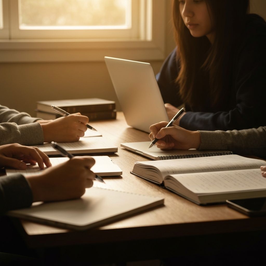 Elever der studerer sammen